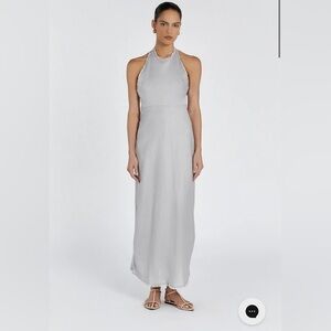 DISSH  ADINA DOVE LINEN MIDI DRESS